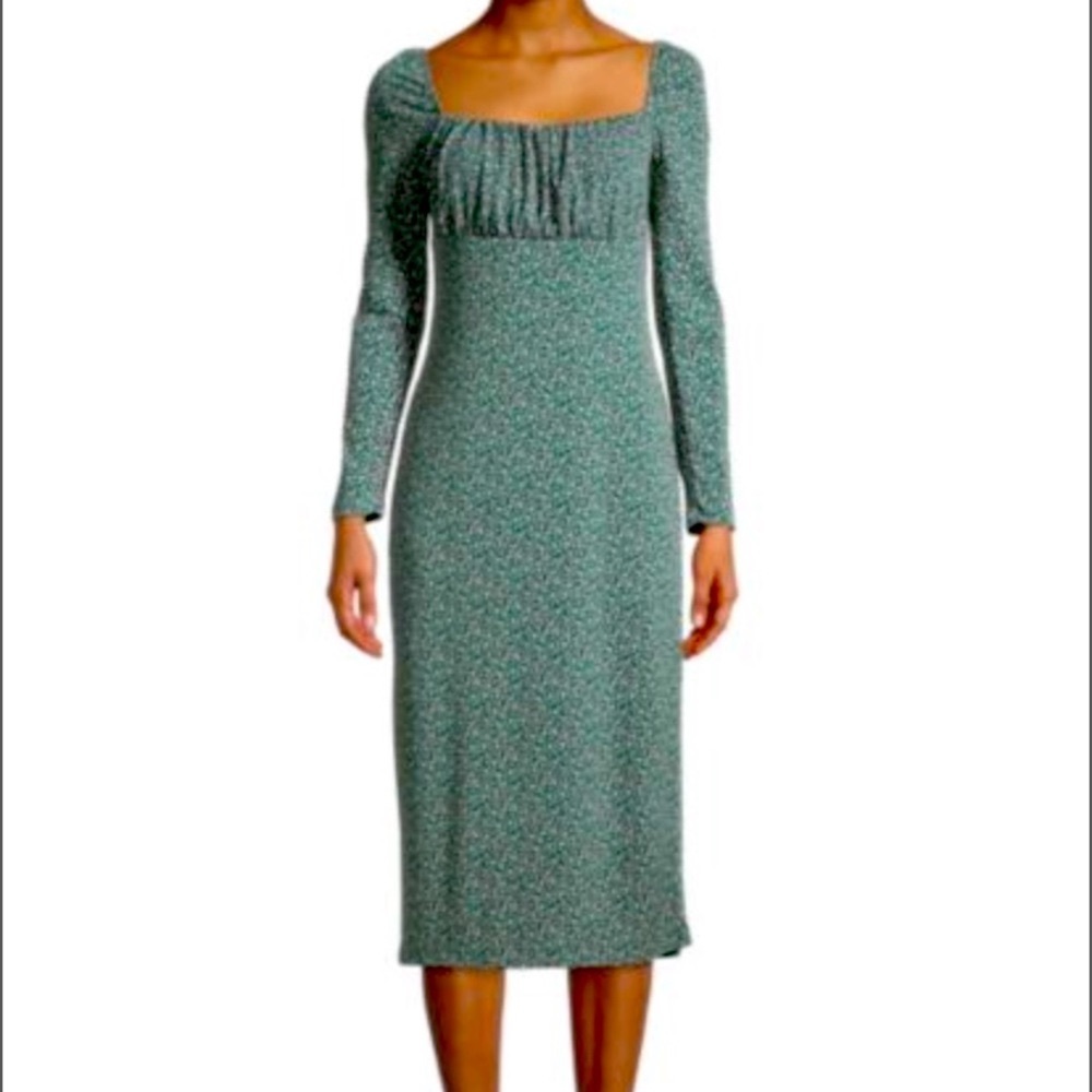 NWT Lush Floral Long Sleeve Midi Dress